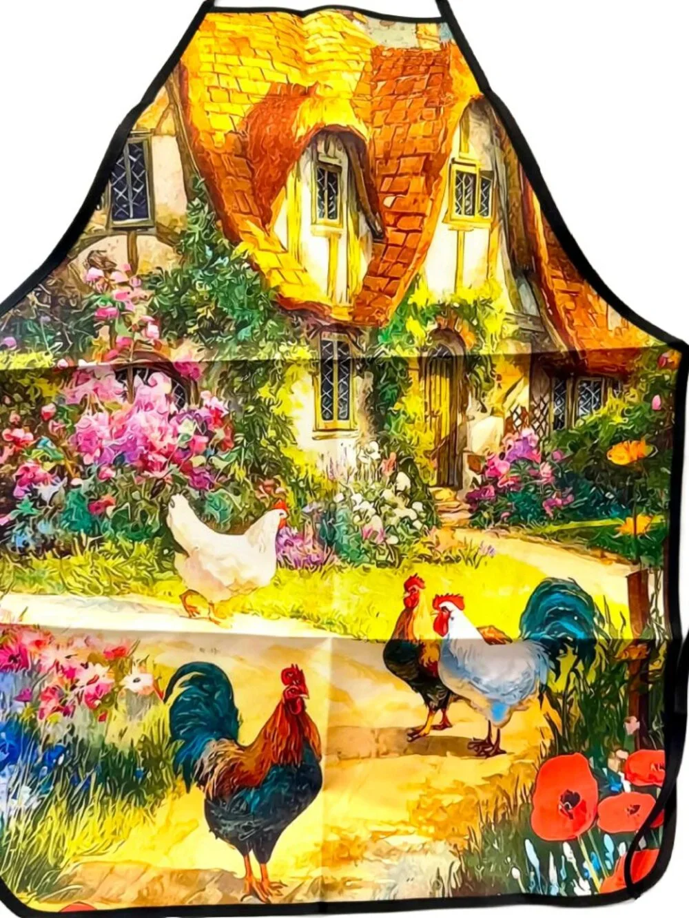 Adult Chicken Cottage APRON Kitchen Adjustable Unisex BBQ Baking Crafting NWT